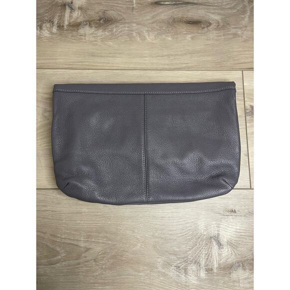 Talbots gray fold over clutch - Picture 6 of 12